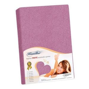 Bellatex Froté prestieradlo Kamilka tmavo fialová, 140 x 200 cm vyobraziť