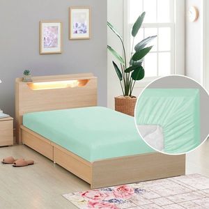 Bellatex Plátené prestieradlo s gumou mentol, 90 x 200 cm vyobraziť