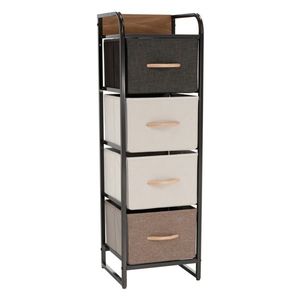 Komoda s látkovými zásuvkami HAZEL TYPE 1, hnedá, L vyobraziť