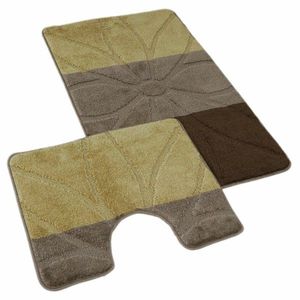 Kvalitex Súprava kúpeľňových predložiek Helga hnedá, 60 x 100 cm, 60 x 50 cm vyobraziť