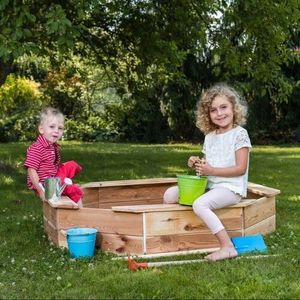 Pieskovisko drevené prírodné Woody vyobraziť