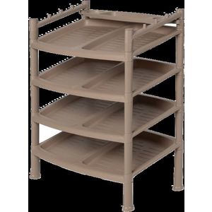 Botník 4 poschodia Brown 52 x 34 x 67 cm vyobraziť