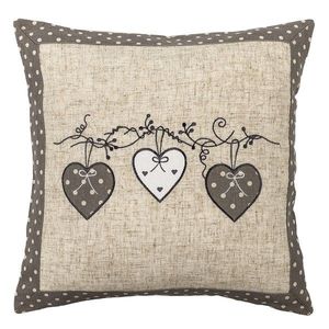 BO-MA Trading Obliečka na vankúšik Srdiečka bodka sivá, 40 x 40 cm vyobraziť