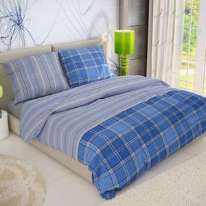 Kvalitex Bavlnené obliečky Delux Campus modrá, 140 x 220 cm, 70 x 90 cm vyobraziť