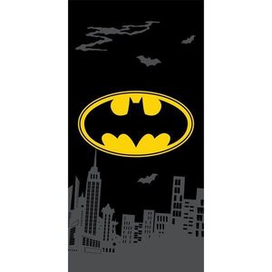 Čierna bavlnená detská osuška 70x140 cm Batman "The Emblem" – Jerry Fabrics vyobraziť