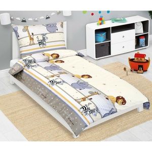 Bellatex Detské bavlnené obliečky Junior Safari béžová, 140 x 200, 70 x 90 cm vyobraziť