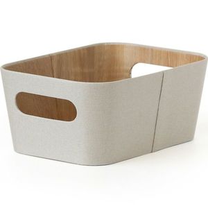 Kitchisimo Set 2 úložných košíkov 26 × 18 × 11 cm, krémová, S vyobraziť