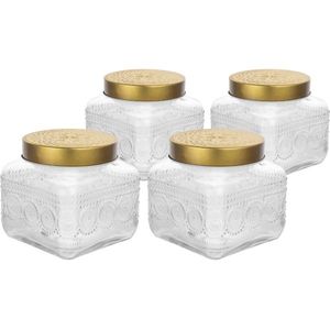 Altom Súprava sklenených dóz so zlatým vekom Daisy 1, 3 l, 4 ks, 1, 3 l vyobraziť