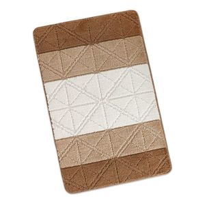 Bellatex Kúpeľňová predložka Bany Trojuholníky hnedá, 60 x 100 cm vyobraziť