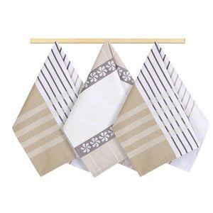 Bellatex Utierka Prúžok béžová, hnedá, biela, 50 x 70 cm, sada 3 ks vyobraziť