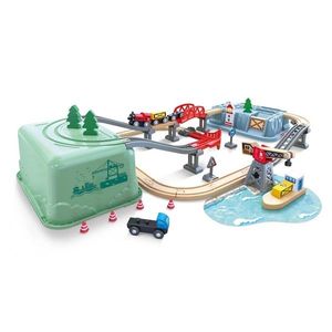Hape Vláčikodráha set v boxe - Prístavisko vyobraziť
