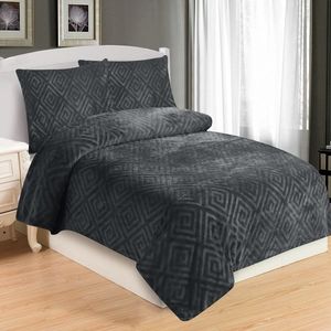 Jahu Obliečky mikroplyš Aztek tm. sivá, 140 x 200 cm, 70 x 90 cm vyobraziť