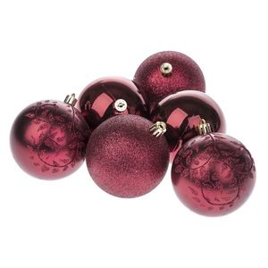 Sada vianočných ozdôb Bergamo, pr. 8 cm, 6 ks vyobraziť