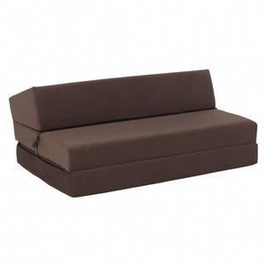 Skladacie kreslo/matrac VEDIS, hnedá vyobraziť