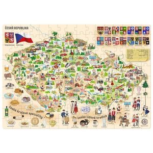 Popular Puzzle Mapa Českej republiky, 160 dielikov vyobraziť
