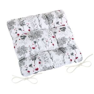 Bellatex Sedák DITA prešívaný Vetvičky sivá, 40 x 40 cm vyobraziť