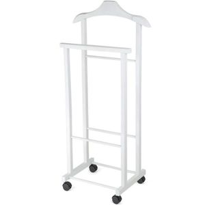 Compactor Hector 2 nemý sluha na šaty, dvojitý na kolieskach, biely lak vyobraziť