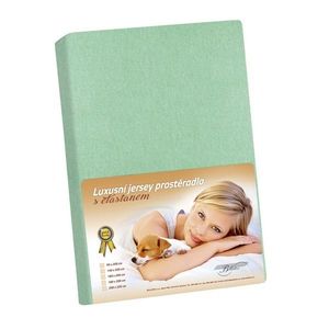Bellatex Jersey prestieradlo s elastanom zelená, 200 x 220 cm vyobraziť