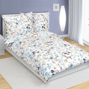 Bellatex Bavlnené obliečky Kvietky modrá, 140 x 200 cm, 70 x 90 cm vyobraziť