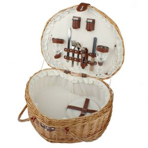 Prútený piknikový kôš pre 2 osoby Heart vyobraziť