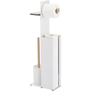 Spirella Stojan na toaletný papier so štetkou a držiakom Yoni 67 x 22 x 12 cm, biela vyobraziť