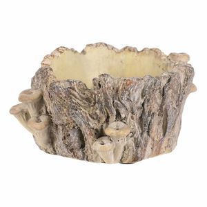 Obal betónový - peň s hríbami, 18 x 14 x 9 cm, 18 cm vyobraziť