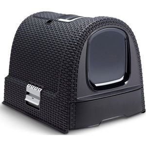 Curver RATTAN Toaleta pre mačky, tmavosivá vyobraziť