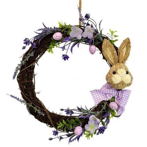 Prútený venček so zajačikom, 20 cm vyobraziť