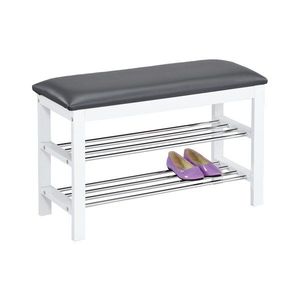 Botník so sedátkom 2 poschodia, biela vyobraziť