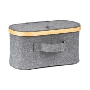 Úložná krabica G21 30 x 15 x 15 cm, bambus svekom, sivá vyobraziť