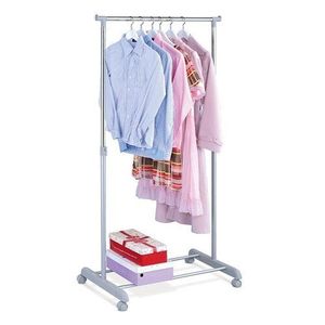 Stojan na šaty chróm/sivá, 83 x 164 cm vyobraziť