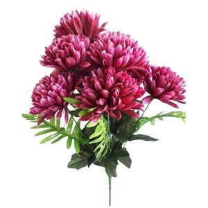 Umelý zväzok Chryzantém, fialová, výška 58 cm vyobraziť