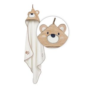 Multitex Osuška pre bábätká s kapuckou Jimmy Medveď, , 80 x 80 cm vyobraziť