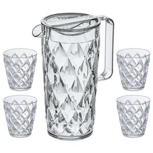Koziol Džbán so 4 pohármi CRYSTAL, 1, 6 l vyobraziť