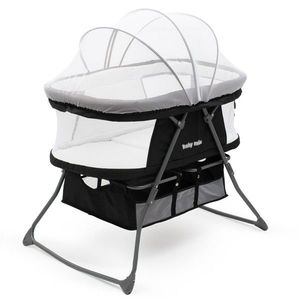 Baby Mix Detská skladacie kolíska Dreamy Nestčierna, 92 x 70 x 76 cm vyobraziť