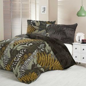 Kvalitex Saténové obliečky Luxury Collection Papradie hnedá, 140 x 220 cm, 70 x 90 cm, 140 x 220 cm, 70 x 90 cm vyobraziť