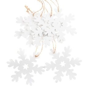 Sada vianočných drevených ozdôb Vločka biela, 6 ks vyobraziť