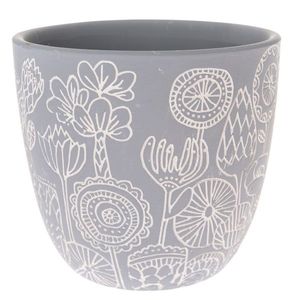 Keramický obal na kvetináč Benue, 17 x 15 cm vyobraziť