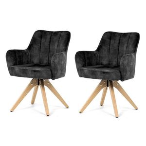 Sada jedálenských stoličiek HC-D7188 BK4, 2 ks vyobraziť