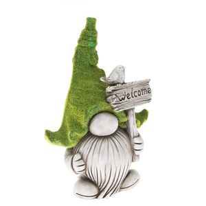 Záhradná dekorácia Škriatok s vtáčikom, 26, 5 x 41, 5 x 18 cm vyobraziť