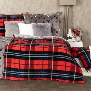 4Home obliečky mikroflanel Kocka červená, 140 x 200 cm, 70 x 90 cm vyobraziť