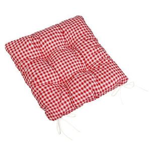 Bellatex Sedák Berta prešívaný Kocka červená, 40 x 40 cm vyobraziť