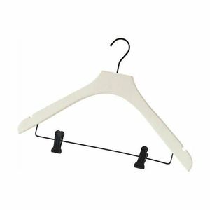 Compactor Lotus ramienko z prírodného dreva, s klipsami na nohavice, šírka 44 cm, biele vyobraziť