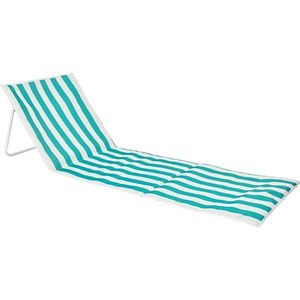 Plážová podložka s opierkou chrbta pruhovaná, zelená vyobraziť
