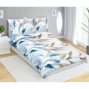 Bellatex Saténové povlečení Podzim modrá , 140 x220 cm, 70 x 90 cm, 140 x 220 cm, 70 x 90 cm vyobraziť