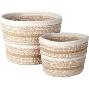 Sada pletených bavlnených košíkov Nature, 2 ks vyobraziť