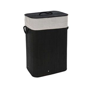 Kôš na špinavú bielizeň Bamboo, čierna vyobraziť