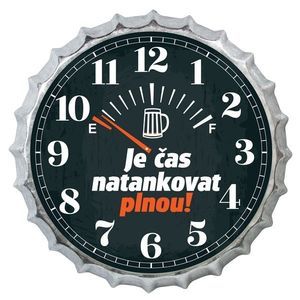 Bohemia Gifts Hodiny - Čas tankovať, 35 cm vyobraziť