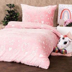 4Home Svietiace obliečky mikroflanel Heart, 140 x 200 cm, 70 x 90 cm vyobraziť