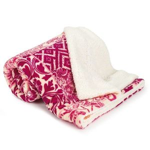 4Home Baránková deka Flowers ružová, 150 x 200 cm vyobraziť